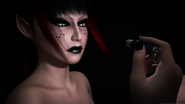 Обои картинки фото 3д графика, эльфы , elves, фон, взгляд, эльфийка