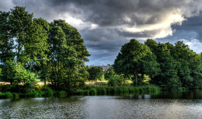 Обои картинки фото города, - пейзажи, лес, река, дворец