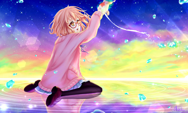 Обои картинки фото автор,  dine&rita, аниме, kyoukai no kanata, kyoukai, no, kanata, kuriyama, mirai