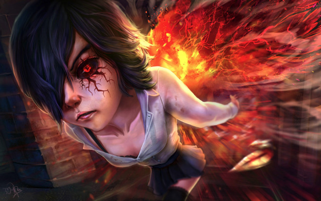 Обои картинки фото аниме, tokyo ghoul, гуль, тока