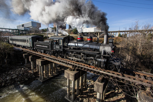 Обои картинки фото техника, паровозы, паровоз, рельсы