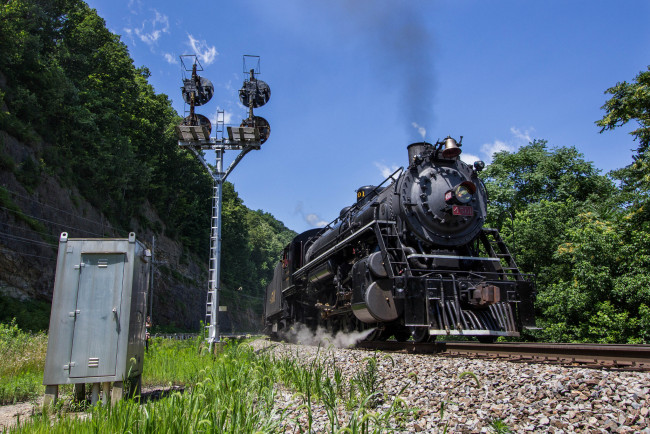 Обои картинки фото техника, паровозы, паровоз, рельсы