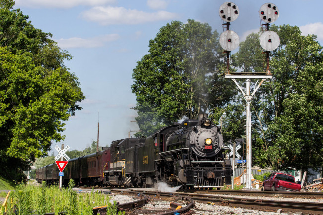 Обои картинки фото техника, паровозы, паровоз, рельсы