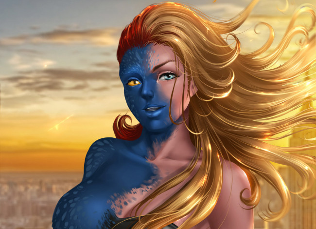 Обои картинки фото рисованное, комиксы, marvel, comics, raven, darkholme, mystique