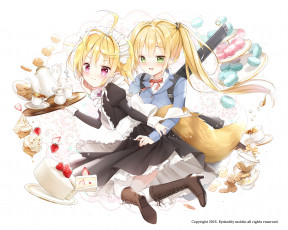 обоя аниме, kaku-san-sei million arthur, девочки