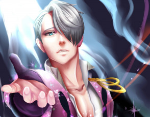 Картинка аниме yuri+on+ice victor nikiforov