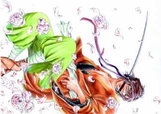 Картинка аниме hakuouki okita souji