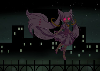 Картинка аниме mahou+shoujo+madoka+magika взгляд фон девушка