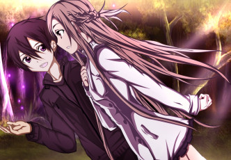 Картинка аниме sword+art+online девушка взгляд фон