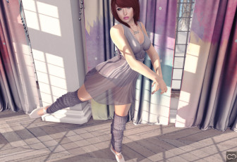 Картинка 3д+графика люди+ people фон взгляд девушка