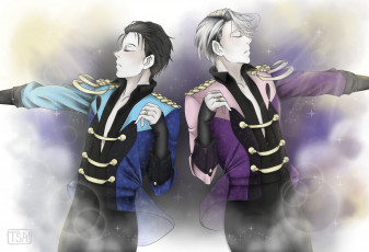 Картинка аниме yuri+on+ice виктор никифоров юри катсуки