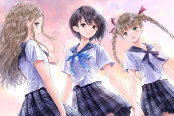 Картинка аниме unknown +другое blue reflection shirai hinako kishida mel