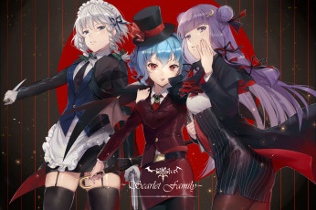 Картинка аниме touhou izayoi sakuya patchouli knowledge remilia scarlet