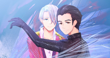 Картинка аниме yuri+on+ice виктор никифоров юри катсуки