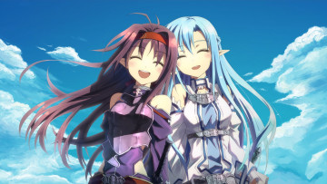 Картинка аниме sword+art+online девушка взгляд фон