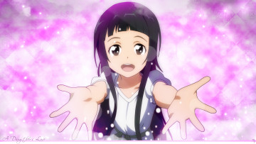 Картинка аниме sword+art+online девушка взгляд фон