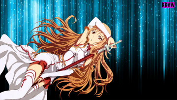 Картинка аниме sword+art+online девушка взгляд фон