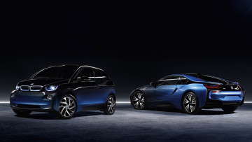 обоя bmw i3 and i8 2017, автомобили, bmw, i3, and, i8, 2017