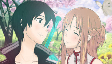 Картинка аниме sword+art+online девушка взгляд фон