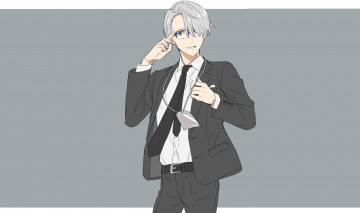 Картинка аниме yuri+on+ice виктор никифоров