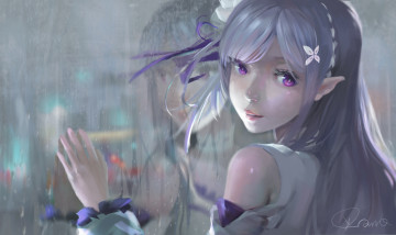 Картинка аниме re +zero+kara+hajimeru+isekai+seikatsu эмилия