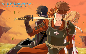 Картинка аниме sword+art+online парень взгляд фон