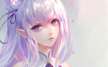 Картинка аниме re +zero+kara+hajimeru+isekai+seikatsu фон взгляд девушка