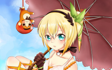 обоя аниме, tales of zestiria, фон, взгляд, девушка