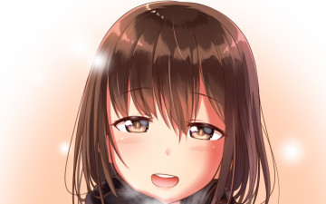 Картинка аниме unknown +другое взгляд девушка фон