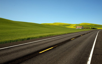 Картинка природа дороги поле дорога