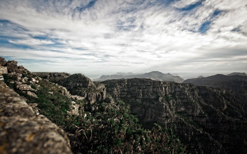 Картинка природа горы вершины облака