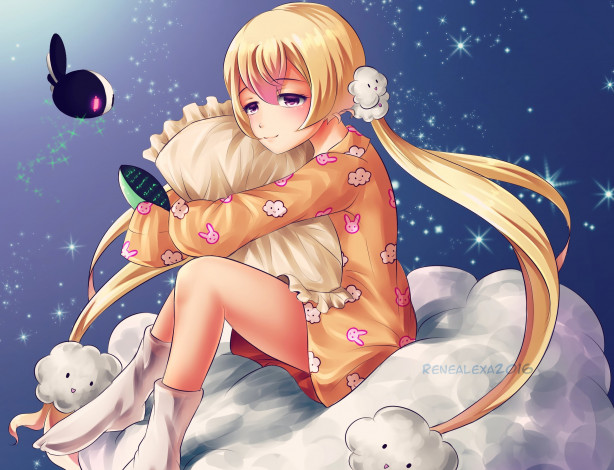 Обои картинки фото аниме, magical shopping arcade abenobashi, взгляд, фон, девушка