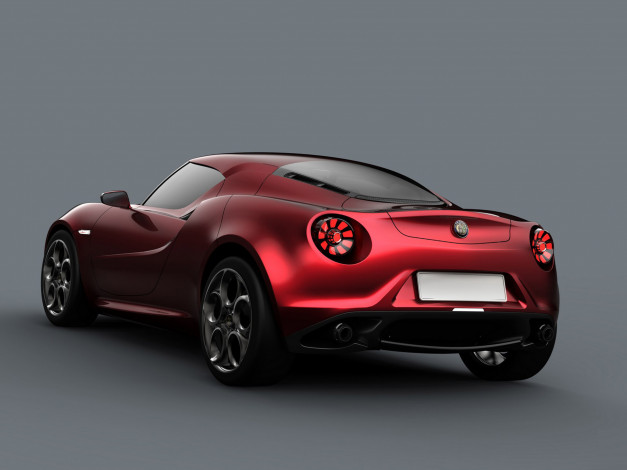 Обои картинки фото alfa romeo 4c concept 2011, автомобили, alfa romeo, 2011, 4c, concept, alfa, romeo