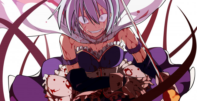 Обои картинки фото аниме, mahou shoujo madoka magika, фон, взгляд, девушка