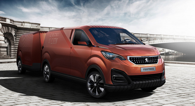 Обои картинки фото peugeot foodtruck concept 2015, автомобили, 3д, concept, foodtruck, peugeot, 2015