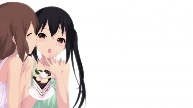 Обои картинки фото аниме, k-on, hirasawa, yui, nakano, azusa