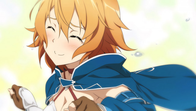 Обои картинки фото аниме, sword art online, девушка, взгляд, фон