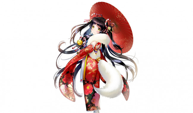 Обои картинки фото аниме, unknown,  другое, фон, взгляд, девушка