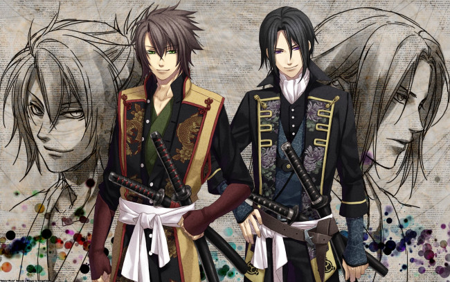 Обои картинки фото аниме, hakuouki, shinsengumi, kitan