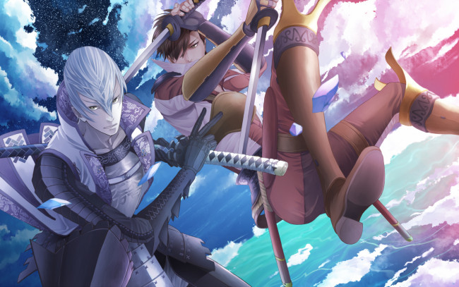 Обои картинки фото аниме, sengoku basara, парни