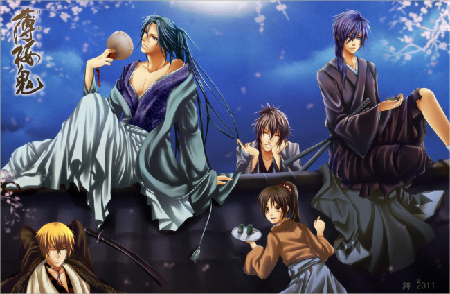 Обои картинки фото аниме, hakuouki, shinsengumi, kitan