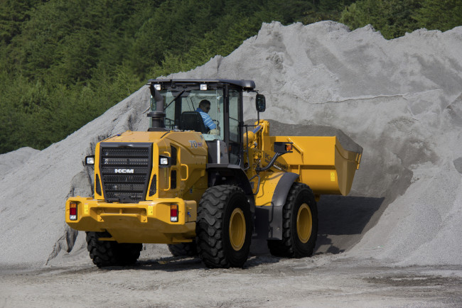 Обои картинки фото техника, фронтальные погрузчики, kawasaki