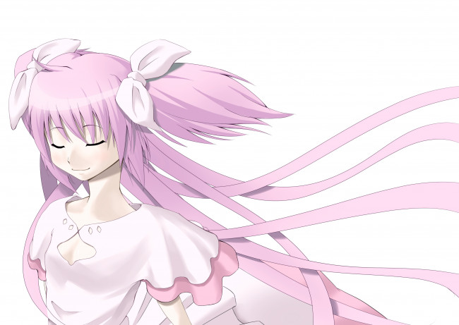 Обои картинки фото аниме, mahou shoujo madoka magika, взгляд, девушка, фон