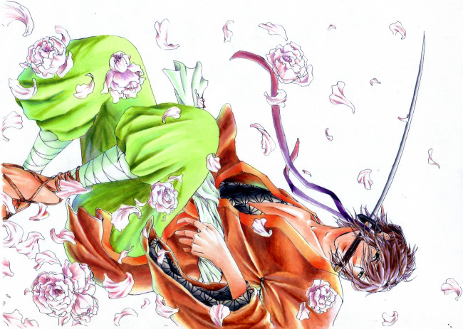 Обои картинки фото аниме, hakuouki, okita, souji