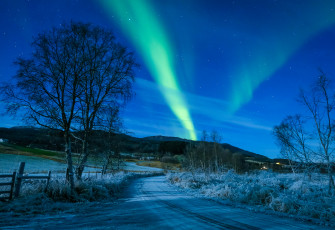 обоя природа, северное сияние, простор