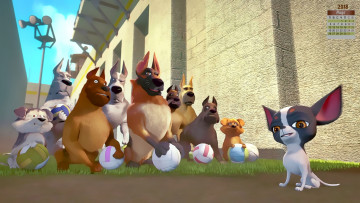 Картинка календари кино +мультфильмы мяч взгляд собака 2018