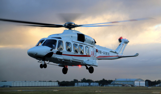 Обои картинки фото augustawestland aw189, авиация, вертолёты, вертушка