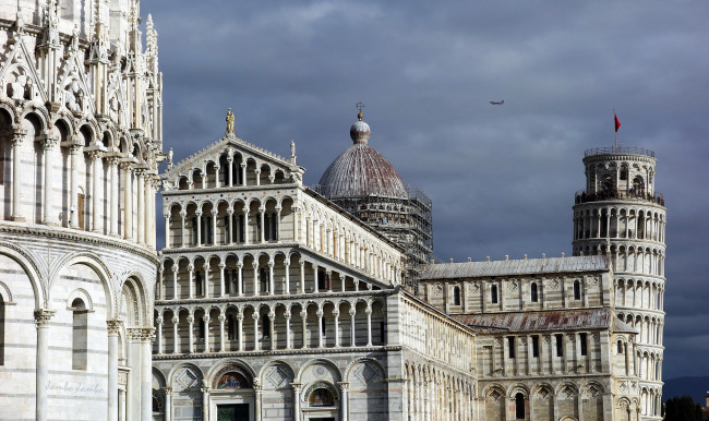 Обои картинки фото pisa piazza dei miracoli, города, пиза , италия, простор