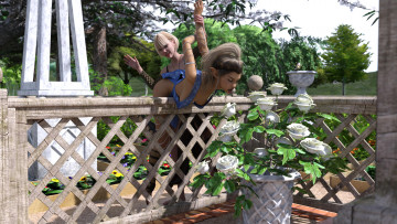 Картинка 3д+графика эльфы+ elves фон взгляд девушка