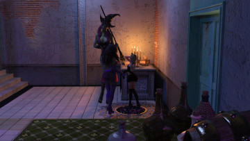 Картинка 3д+графика фантазия+ fantasy фон взгляд девушки